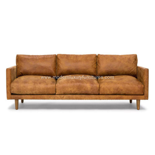 Nirvana Dakota Tan Leather Sofa